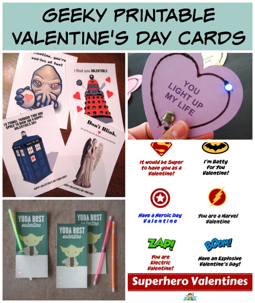 Free Printables For Geeky Valentine s Day Cards Nerd Family