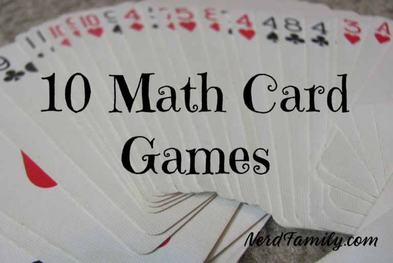 10 Math Card Games - Nerd Family